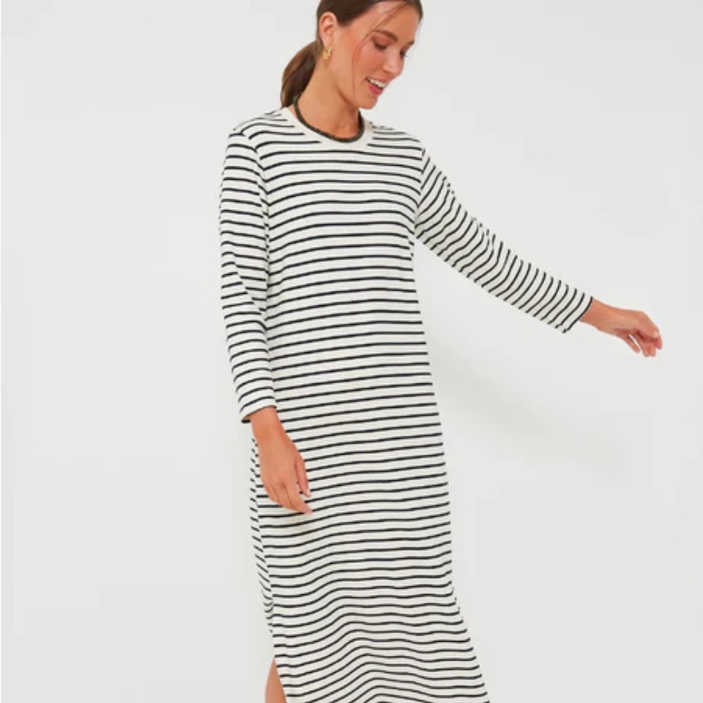 Tuckernuck Pomander Place Navy Stripe Gio Maxi Dress - Picture 2 of 8